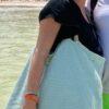 Cabas de plage nid d'abeille vert XXL – Image 4