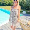 Robe de plage Tube léopard M/L – Image 4