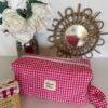 Trousse de toilette Vichy framboise – Image 2
