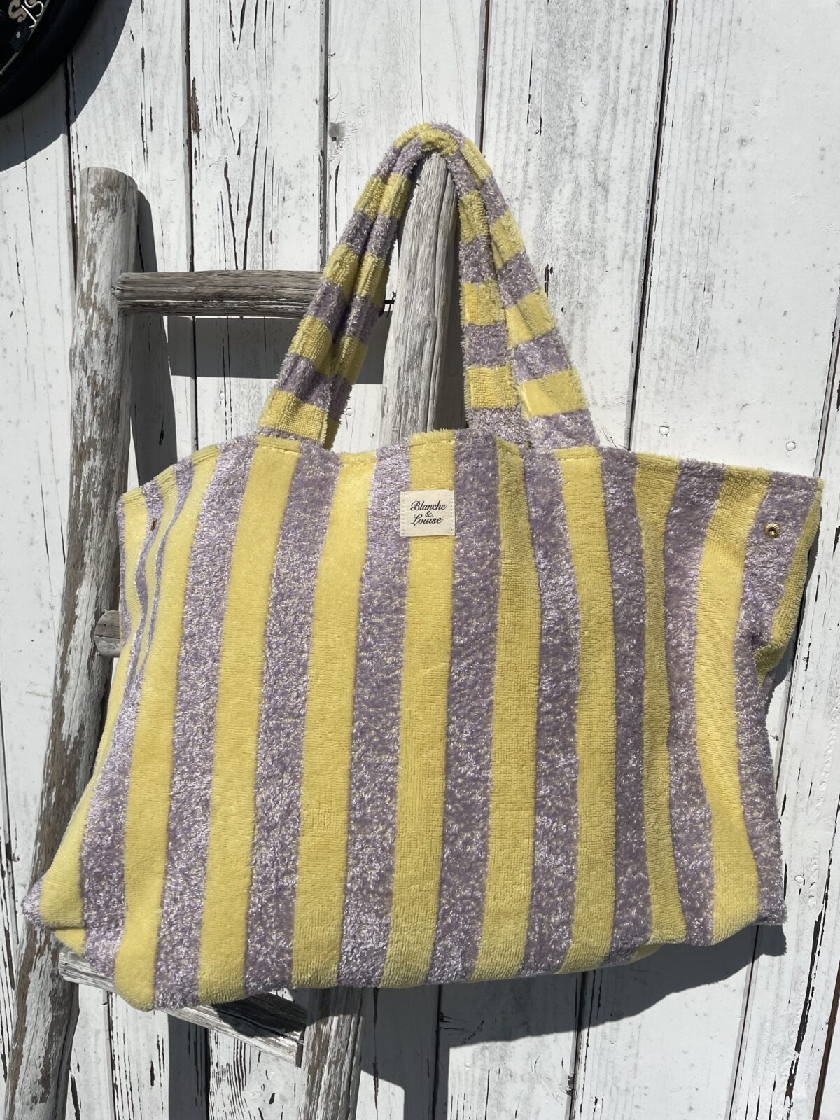 Cabas en éponge XXL lemon/ lilas