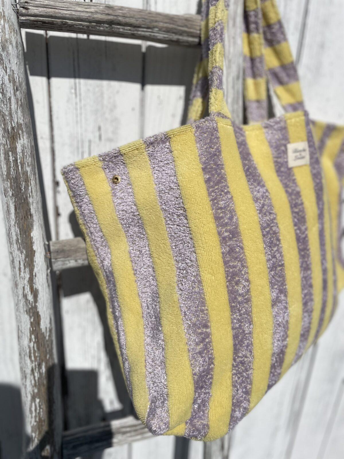 Cabas en éponge XXL lemon/ lilas – Image 3